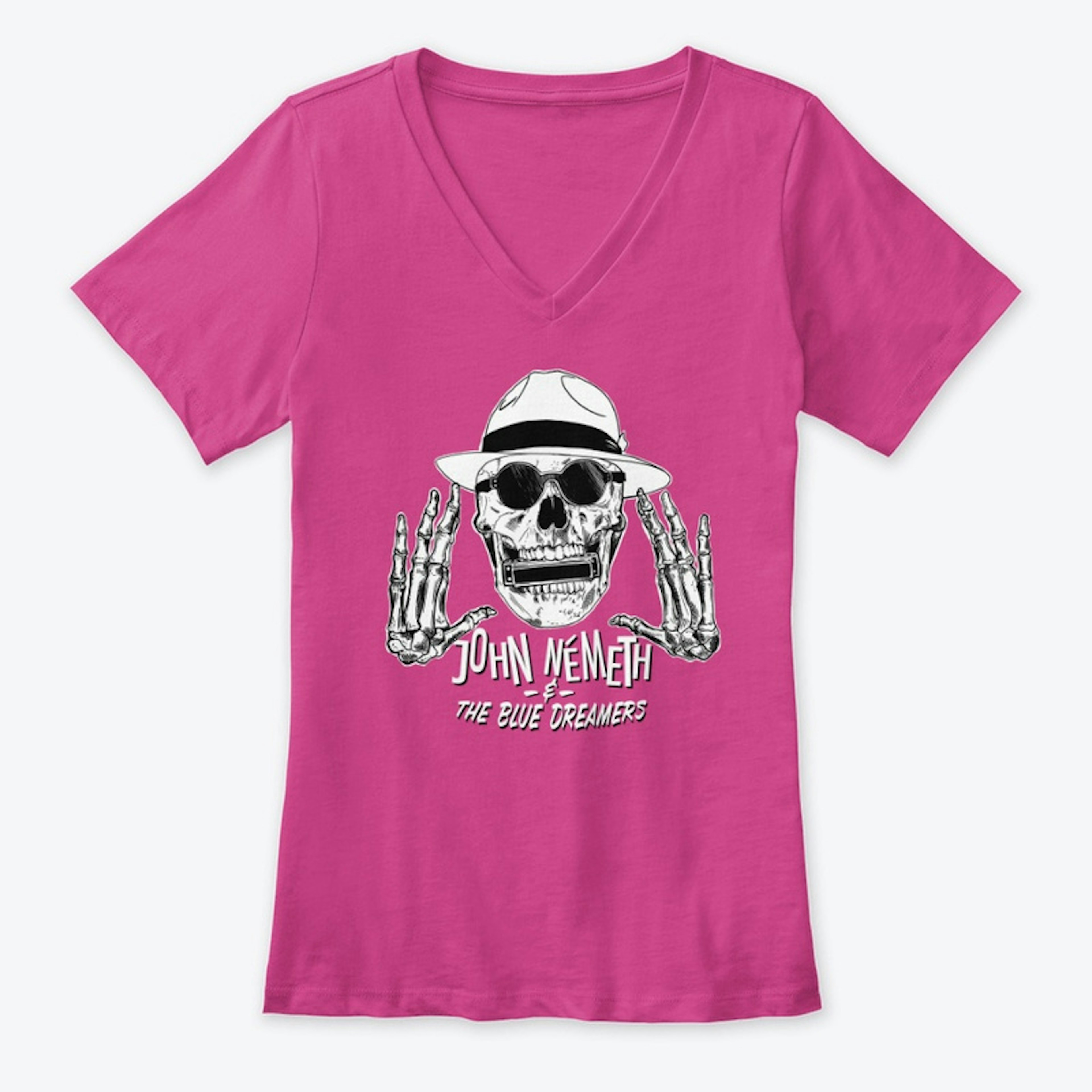 John Nemeth Skull Women's V-Neck T-Shirt